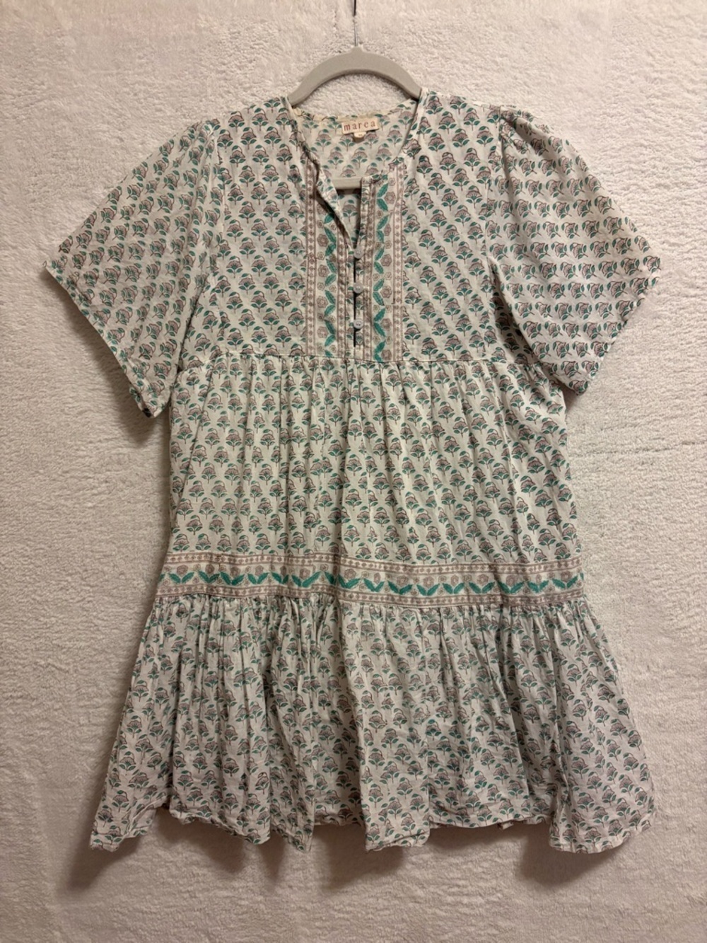 Marea 100% Cotton Floral Mini Dress Size XS